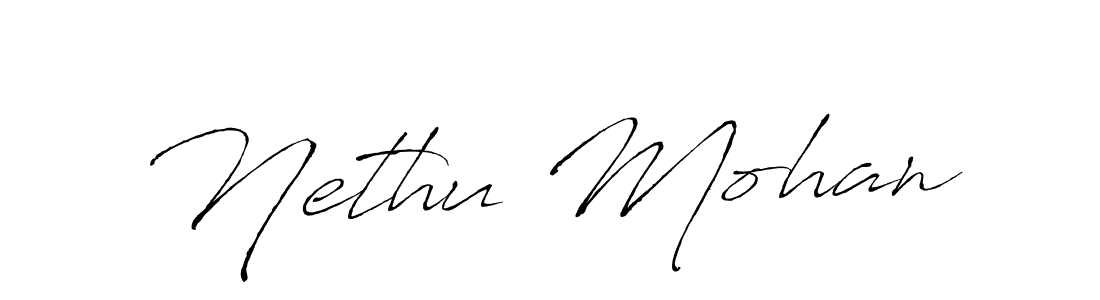 You should practise on your own different ways (Antro_Vectra) to write your name (Nethu Mohan) in signature. don't let someone else do it for you. Nethu Mohan signature style 6 images and pictures png