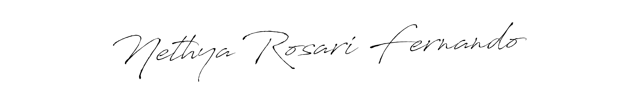 Design your own signature with our free online signature maker. With this signature software, you can create a handwritten (Antro_Vectra) signature for name Nethya Rosari Fernando. Nethya Rosari Fernando signature style 6 images and pictures png