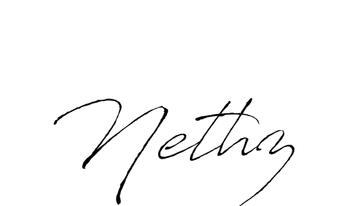 Design your own signature with our free online signature maker. With this signature software, you can create a handwritten (Antro_Vectra) signature for name Nethz. Nethz signature style 6 images and pictures png