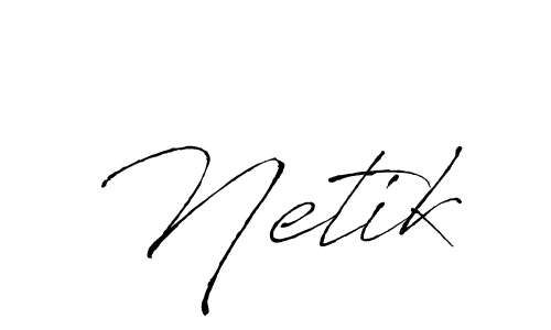 The best way (Antro_Vectra) to make a short signature is to pick only two or three words in your name. The name Netik include a total of six letters. For converting this name. Netik signature style 6 images and pictures png