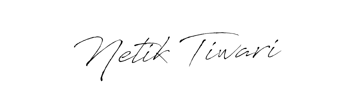 You should practise on your own different ways (Antro_Vectra) to write your name (Netik Tiwari) in signature. don't let someone else do it for you. Netik Tiwari signature style 6 images and pictures png