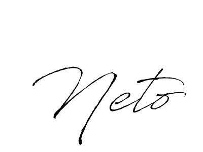 Make a beautiful signature design for name Neto. With this signature (Antro_Vectra) style, you can create a handwritten signature for free. Neto signature style 6 images and pictures png