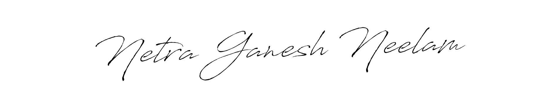 Antro_Vectra is a professional signature style that is perfect for those who want to add a touch of class to their signature. It is also a great choice for those who want to make their signature more unique. Get Netra Ganesh Neelam name to fancy signature for free. Netra Ganesh Neelam signature style 6 images and pictures png