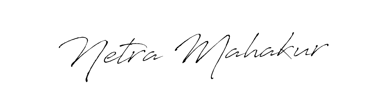 Make a beautiful signature design for name Netra Mahakur. With this signature (Antro_Vectra) style, you can create a handwritten signature for free. Netra Mahakur signature style 6 images and pictures png