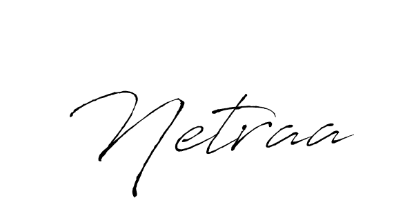 How to make Netraa signature? Antro_Vectra is a professional autograph style. Create handwritten signature for Netraa name. Netraa signature style 6 images and pictures png