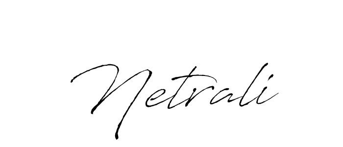 How to Draw Netrali signature style? Antro_Vectra is a latest design signature styles for name Netrali. Netrali signature style 6 images and pictures png