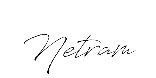 Design your own signature with our free online signature maker. With this signature software, you can create a handwritten (Antro_Vectra) signature for name Netram. Netram signature style 6 images and pictures png