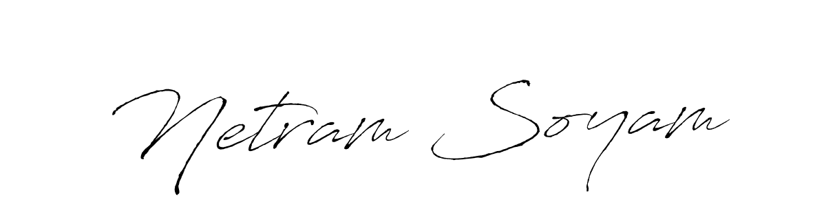 Design your own signature with our free online signature maker. With this signature software, you can create a handwritten (Antro_Vectra) signature for name Netram Soyam. Netram Soyam signature style 6 images and pictures png