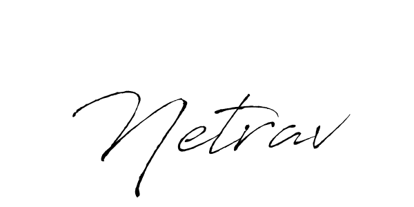 How to make Netrav signature? Antro_Vectra is a professional autograph style. Create handwritten signature for Netrav name. Netrav signature style 6 images and pictures png