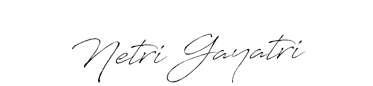 Design your own signature with our free online signature maker. With this signature software, you can create a handwritten (Antro_Vectra) signature for name Netri Gayatri. Netri Gayatri signature style 6 images and pictures png