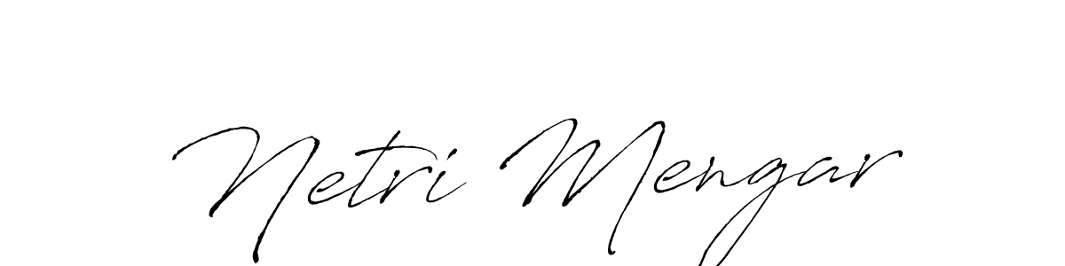 Design your own signature with our free online signature maker. With this signature software, you can create a handwritten (Antro_Vectra) signature for name Netri Mengar. Netri Mengar signature style 6 images and pictures png