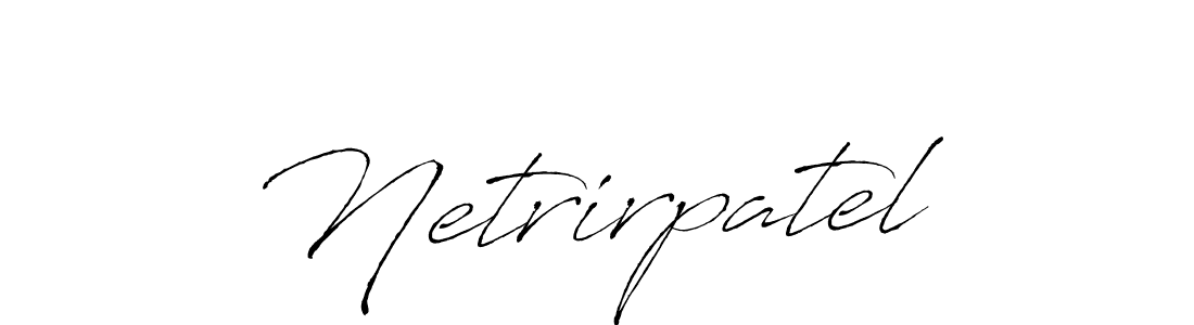 How to make Netrirpatel signature? Antro_Vectra is a professional autograph style. Create handwritten signature for Netrirpatel name. Netrirpatel signature style 6 images and pictures png