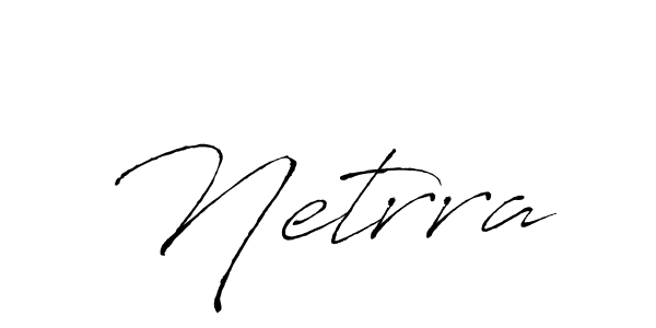 Also You can easily find your signature by using the search form. We will create Netrra name handwritten signature images for you free of cost using Antro_Vectra sign style. Netrra signature style 6 images and pictures png