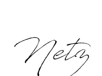 How to make Netz signature? Antro_Vectra is a professional autograph style. Create handwritten signature for Netz name. Netz signature style 6 images and pictures png