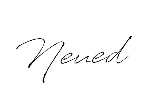 How to make Neued signature? Antro_Vectra is a professional autograph style. Create handwritten signature for Neued name. Neued signature style 6 images and pictures png