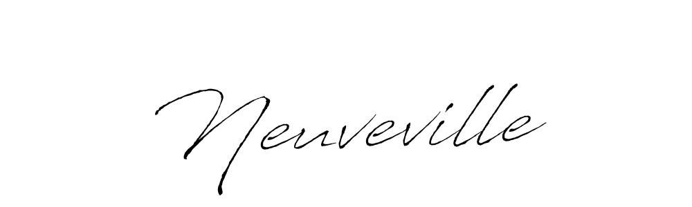 Design your own signature with our free online signature maker. With this signature software, you can create a handwritten (Antro_Vectra) signature for name Neuveville. Neuveville signature style 6 images and pictures png