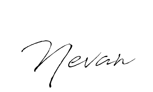 Design your own signature with our free online signature maker. With this signature software, you can create a handwritten (Antro_Vectra) signature for name Nevan. Nevan signature style 6 images and pictures png