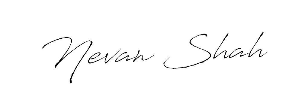 Antro_Vectra is a professional signature style that is perfect for those who want to add a touch of class to their signature. It is also a great choice for those who want to make their signature more unique. Get Nevan Shah name to fancy signature for free. Nevan Shah signature style 6 images and pictures png