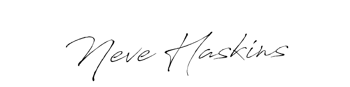 How to make Neve Haskins name signature. Use Antro_Vectra style for creating short signs online. This is the latest handwritten sign. Neve Haskins signature style 6 images and pictures png