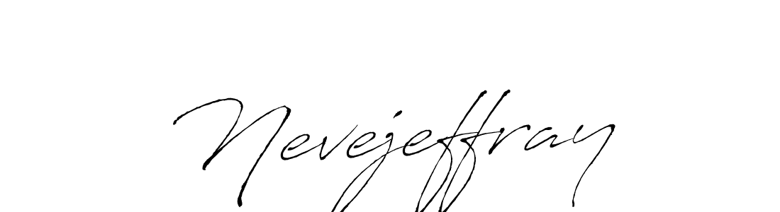 Make a beautiful signature design for name Nevejeffray. With this signature (Antro_Vectra) style, you can create a handwritten signature for free. Nevejeffray signature style 6 images and pictures png