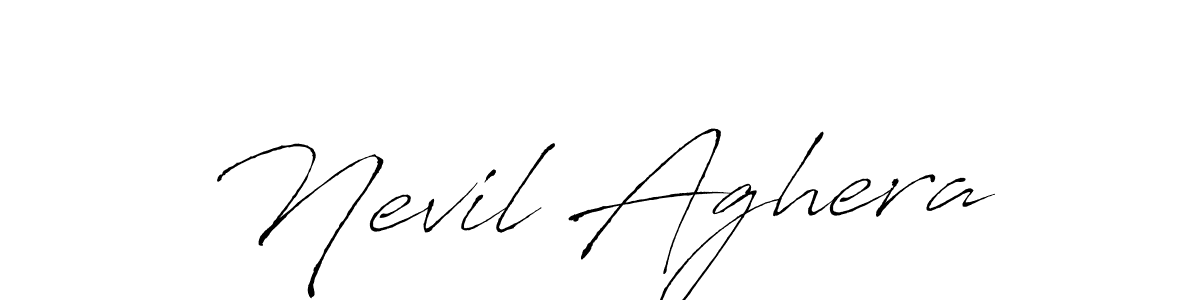 Design your own signature with our free online signature maker. With this signature software, you can create a handwritten (Antro_Vectra) signature for name Nevil Aghera. Nevil Aghera signature style 6 images and pictures png