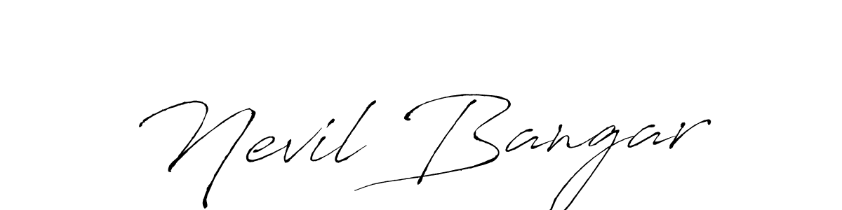 Here are the top 10 professional signature styles for the name Nevil Bangar. These are the best autograph styles you can use for your name. Nevil Bangar signature style 6 images and pictures png