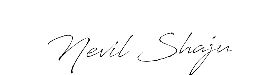 Also we have Nevil Shaju name is the best signature style. Create professional handwritten signature collection using Antro_Vectra autograph style. Nevil Shaju signature style 6 images and pictures png