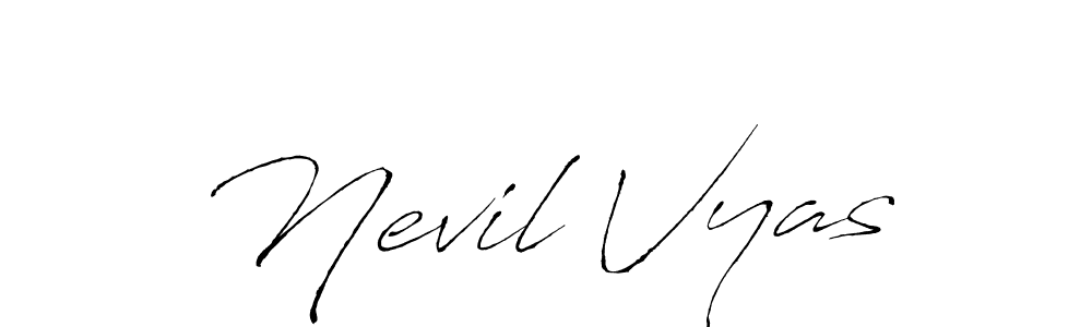 How to make Nevil Vyas signature? Antro_Vectra is a professional autograph style. Create handwritten signature for Nevil Vyas name. Nevil Vyas signature style 6 images and pictures png