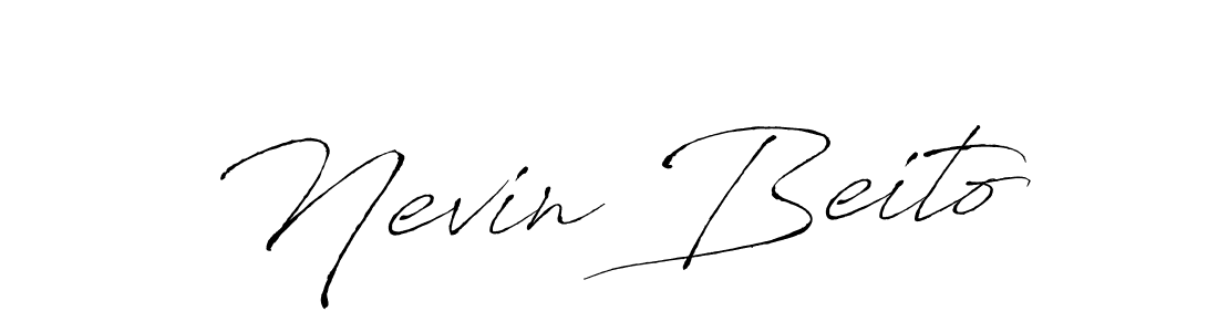 The best way (Antro_Vectra) to make a short signature is to pick only two or three words in your name. The name Nevin Beito include a total of six letters. For converting this name. Nevin Beito signature style 6 images and pictures png