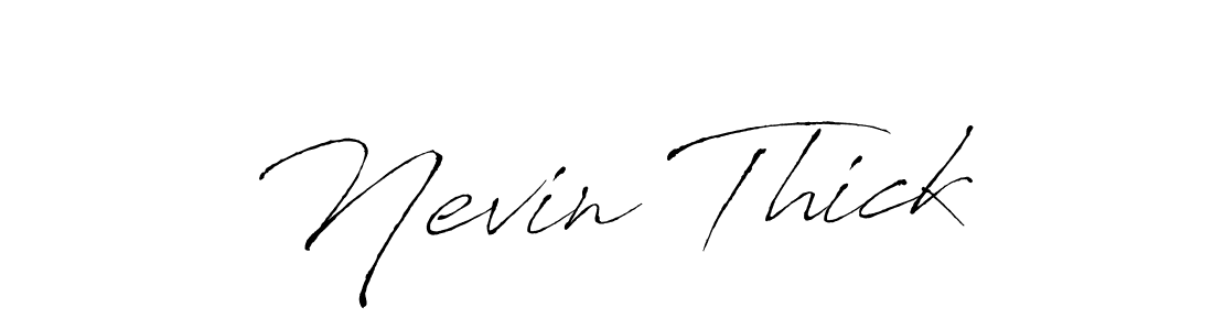 Make a beautiful signature design for name Nevin Thick. Use this online signature maker to create a handwritten signature for free. Nevin Thick signature style 6 images and pictures png