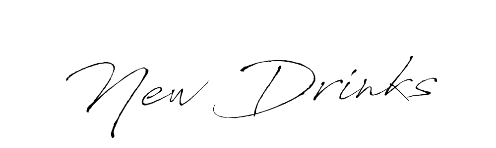 Create a beautiful signature design for name New Drinks. With this signature (Antro_Vectra) fonts, you can make a handwritten signature for free. New Drinks signature style 6 images and pictures png