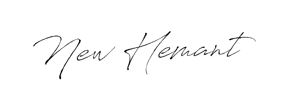 Make a beautiful signature design for name New Hemant. With this signature (Antro_Vectra) style, you can create a handwritten signature for free. New Hemant signature style 6 images and pictures png