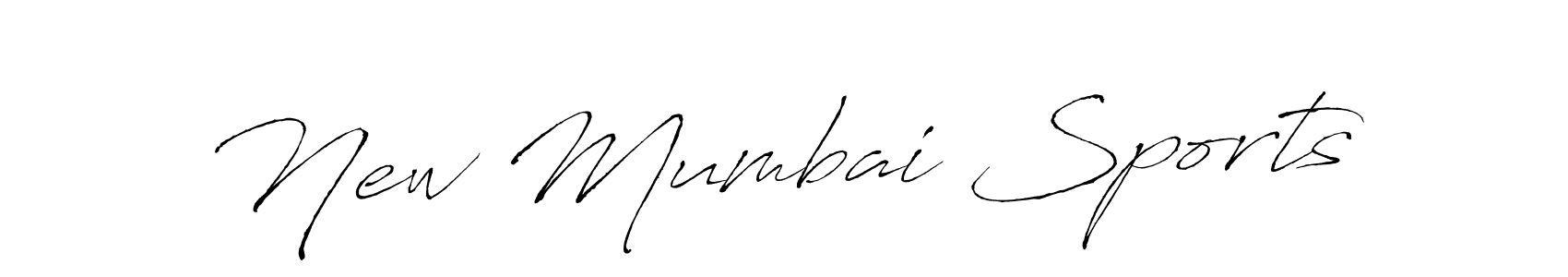 How to make New Mumbai Sports name signature. Use Antro_Vectra style for creating short signs online. This is the latest handwritten sign. New Mumbai Sports signature style 6 images and pictures png