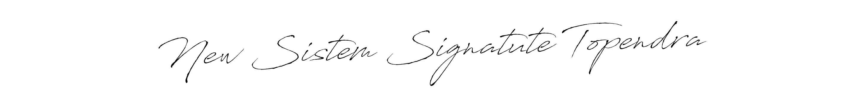 Similarly Antro_Vectra is the best handwritten signature design. Signature creator online .You can use it as an online autograph creator for name New Sistem Signatute Topendra. New Sistem Signatute Topendra signature style 6 images and pictures png