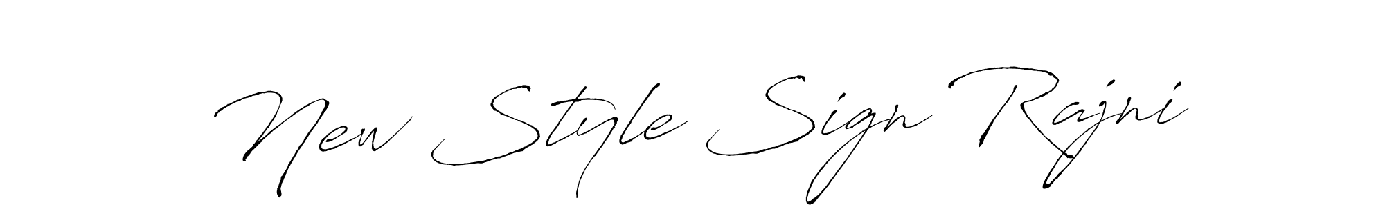 How to make New Style Sign Rajni name signature. Use Antro_Vectra style for creating short signs online. This is the latest handwritten sign. New Style Sign Rajni signature style 6 images and pictures png