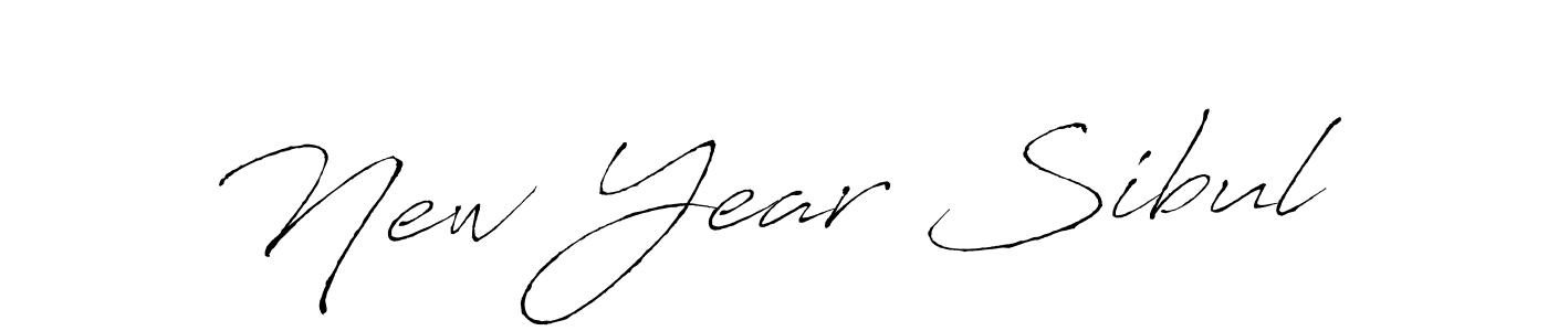 Make a beautiful signature design for name New Year Sibul. With this signature (Antro_Vectra) style, you can create a handwritten signature for free. New Year Sibul signature style 6 images and pictures png