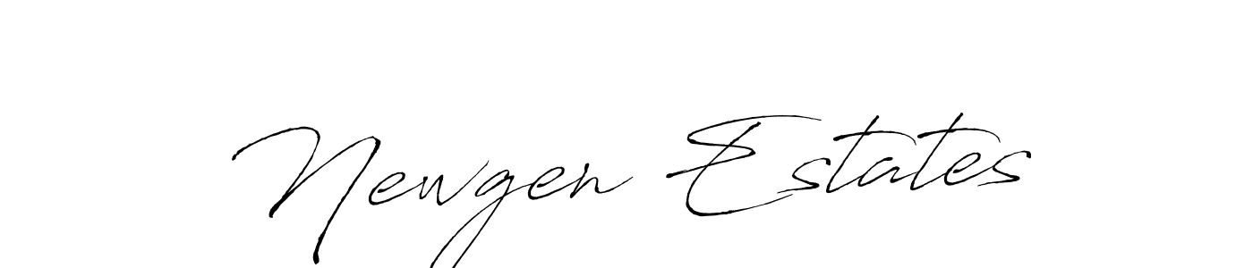 Create a beautiful signature design for name Newgen Estates. With this signature (Antro_Vectra) fonts, you can make a handwritten signature for free. Newgen Estates signature style 6 images and pictures png
