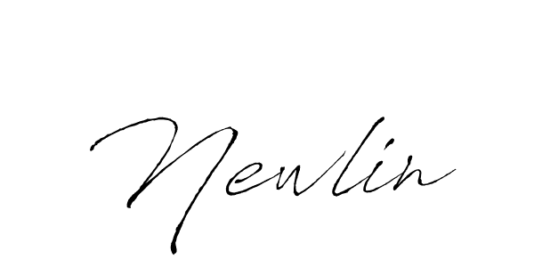 Use a signature maker to create a handwritten signature online. With this signature software, you can design (Antro_Vectra) your own signature for name Newlin. Newlin signature style 6 images and pictures png