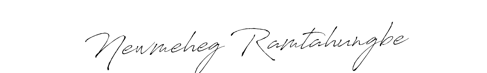 Newmeheg Ramtahungbe stylish signature style. Best Handwritten Sign (Antro_Vectra) for my name. Handwritten Signature Collection Ideas for my name Newmeheg Ramtahungbe. Newmeheg Ramtahungbe signature style 6 images and pictures png