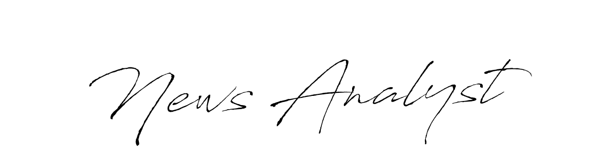 The best way (Antro_Vectra) to make a short signature is to pick only two or three words in your name. The name News Analyst include a total of six letters. For converting this name. News Analyst signature style 6 images and pictures png