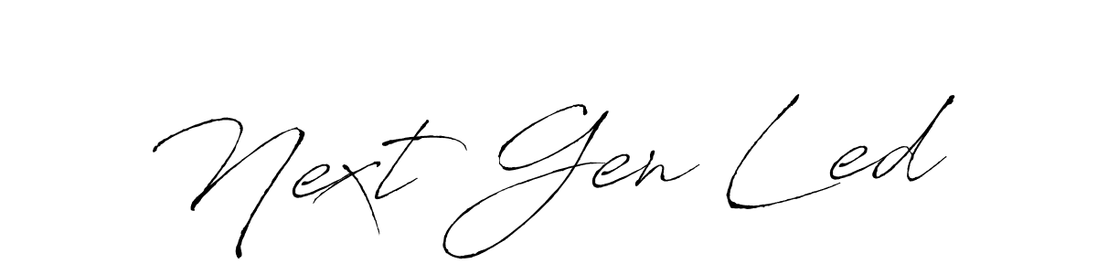 Design your own signature with our free online signature maker. With this signature software, you can create a handwritten (Antro_Vectra) signature for name Next Gen Led. Next Gen Led signature style 6 images and pictures png