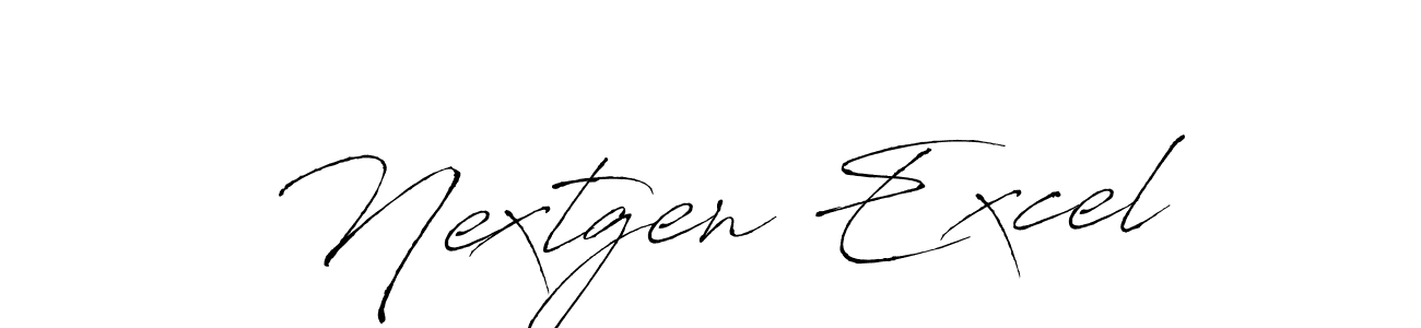 How to make Nextgen Excel signature? Antro_Vectra is a professional autograph style. Create handwritten signature for Nextgen Excel name. Nextgen Excel signature style 6 images and pictures png
