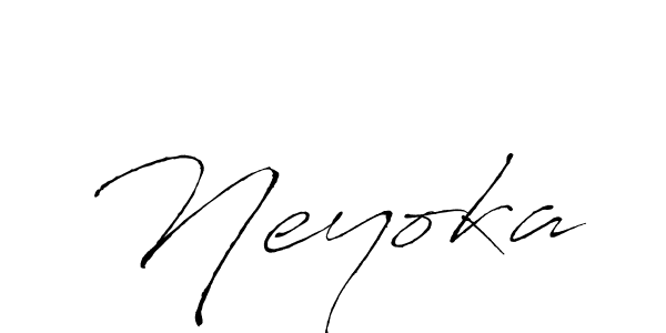 How to make Neyoka name signature. Use Antro_Vectra style for creating short signs online. This is the latest handwritten sign. Neyoka signature style 6 images and pictures png