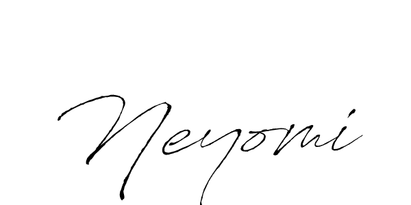 Make a beautiful signature design for name Neyomi. With this signature (Antro_Vectra) style, you can create a handwritten signature for free. Neyomi signature style 6 images and pictures png