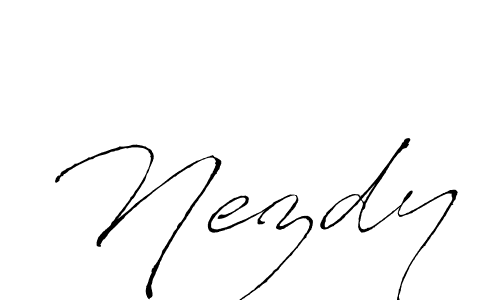 Nezdy stylish signature style. Best Handwritten Sign (Antro_Vectra) for my name. Handwritten Signature Collection Ideas for my name Nezdy. Nezdy signature style 6 images and pictures png