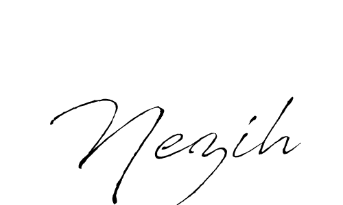 Use a signature maker to create a handwritten signature online. With this signature software, you can design (Antro_Vectra) your own signature for name Nezih. Nezih signature style 6 images and pictures png