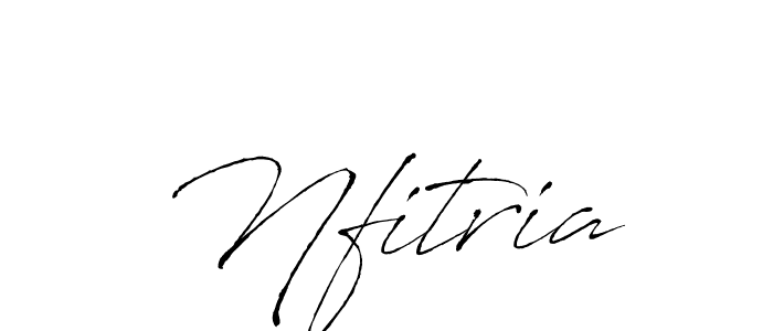 Make a beautiful signature design for name Nfitria. With this signature (Antro_Vectra) style, you can create a handwritten signature for free. Nfitria signature style 6 images and pictures png