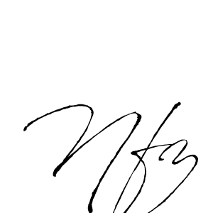Make a beautiful signature design for name Nfz. With this signature (Antro_Vectra) style, you can create a handwritten signature for free. Nfz signature style 6 images and pictures png