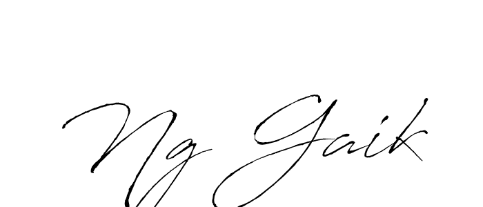 How to make Ng Gaik name signature. Use Antro_Vectra style for creating short signs online. This is the latest handwritten sign. Ng Gaik signature style 6 images and pictures png