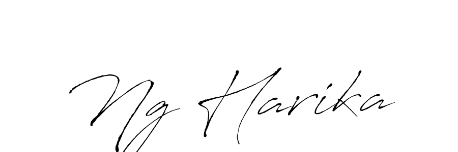 How to make Ng Harika signature? Antro_Vectra is a professional autograph style. Create handwritten signature for Ng Harika name. Ng Harika signature style 6 images and pictures png